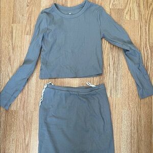 H&M Ribbed Two-Piece Set